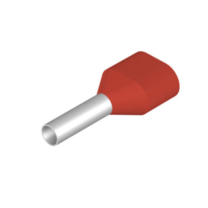 Ändhylsa 2x1,5 8mm röd Pås/100 (Rexel)