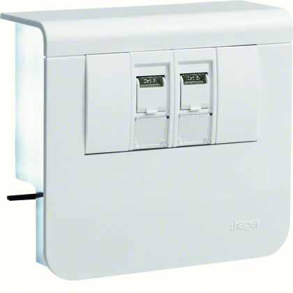 Uttag SL20055 2xCat 6 Vit (Rexel)
