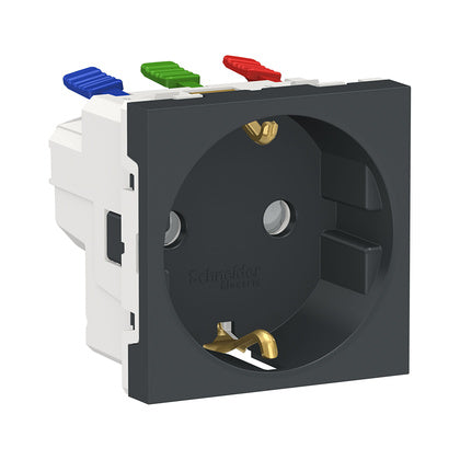Uttag envägs jord 45x45mm antr (Rexel)