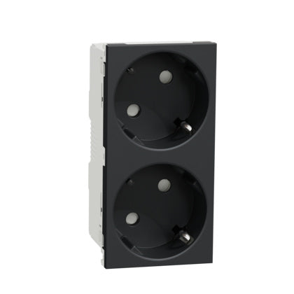 Uttag tvåvägs jord 45x90mm ant (Rexel)
