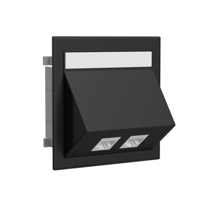 Datauttag 2xKeystone kit svart (Rexel)