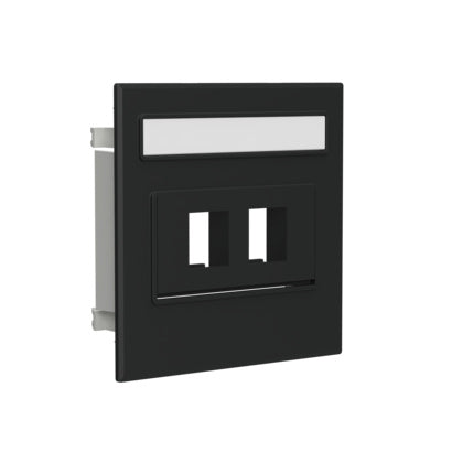 Lock rakt RJ45 Keystone svart (Rexel)
