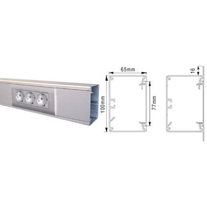 Väggram kanal V100 100x65 vit (Rexel)
