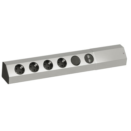 Uttag CASIA 4xel 2xUSB-A Bryt. (Rexel)