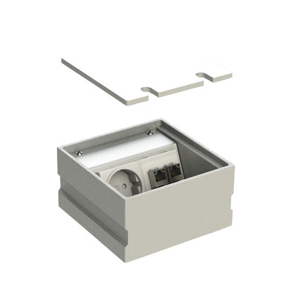 Golvbox 8802B 2mod f trä/sten (Rexel)