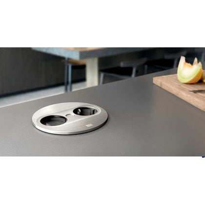 Uttag TWIST2 Rund 1xel USB-A/C (Rexel)