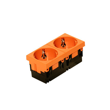 230 V-uttag 2-v 45x90mm orange (Rexel)