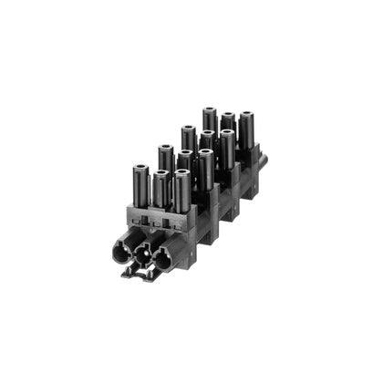 Förgreningsblock 3p 1in/5ut sv (Rexel)