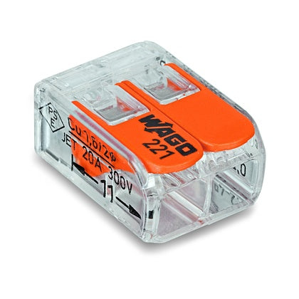 Anslutn kl 2x0,2-4mm2 trasp (Rexel)