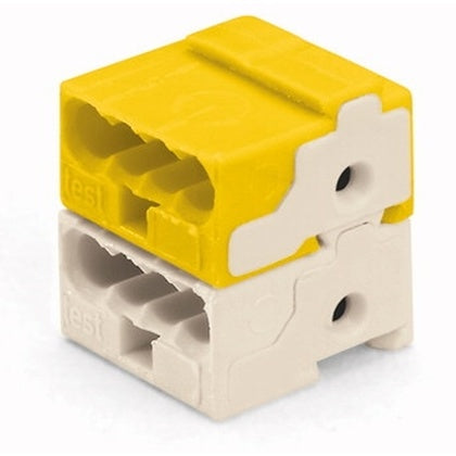 Toppkl KNX 2x4ansl ljusgrå/gul (Rexel)