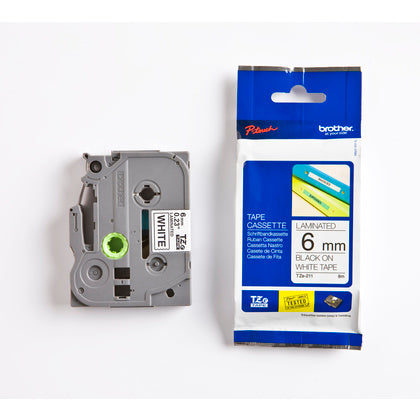 TAPE 6MM SVART/VIT (Rexel)