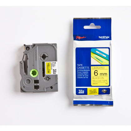 TAPE 6MM SVART/GUL (Rexel)