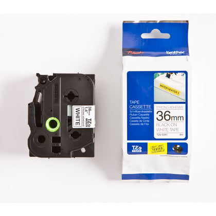TAPE 36MM SVART/VIT (Rexel)