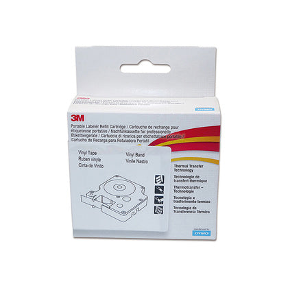 Märktejp Vinyl 9mm vit/svart (Rexel)
