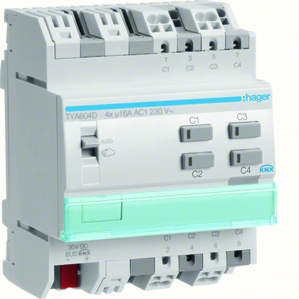 Brytaktor 4x16A C-last (Rexel)
