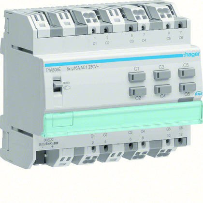 Brytaktor 6x16A C-la strömmät (Rexel)
