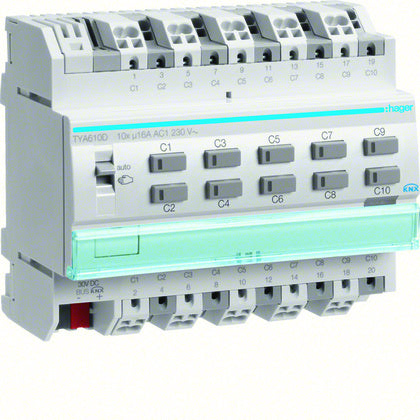 Brytaktor 10x16A C-last (Rexel)
