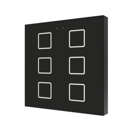 Tryckknapp Flat 6 svart 6kn (Rexel)