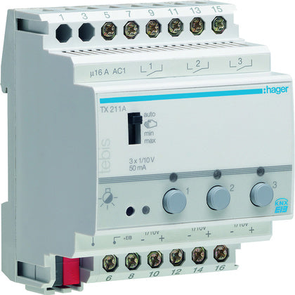 Bryt-/Dimmeraktor 3 utg 1-10V (Rexel)