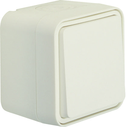 Tryckknapp 1-pol utv W.1 vit (Rexel)