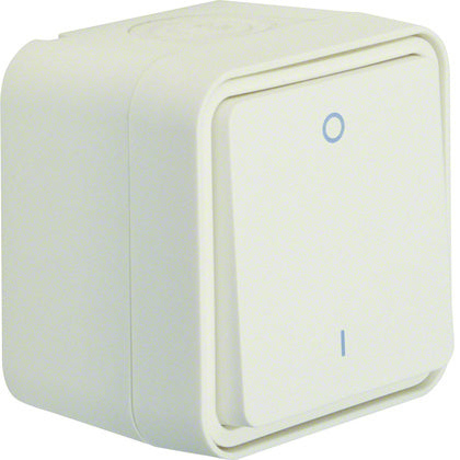 Strömställ 2-pol utv W.1 vit (Rexel)