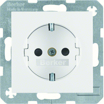 Uttag 1-v skruv S.1 Vit (Rexel)