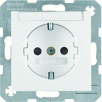 Uttag 1-v märkf S.1 Vit (Rexel)