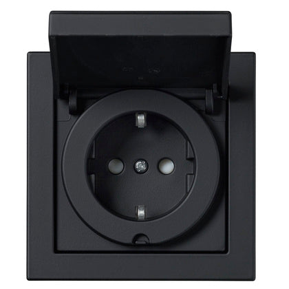 Uttag 1-v j lock IP44 inf m sv (Rexel)