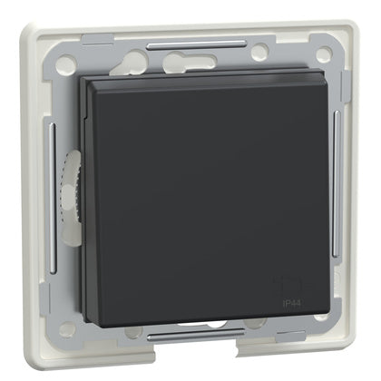 Vägguttag RS/Plus 1v lock J SV (Rexel)