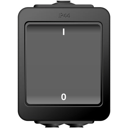 Strömst 2-pol IP44 svart (Rexel)