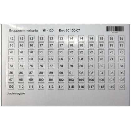 GRUPPNR KARTOR 61-99 (Rexel)