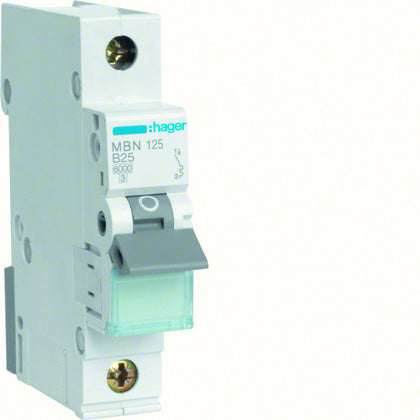 Minibrytare 1-P 25A B 6kA (Rexel)