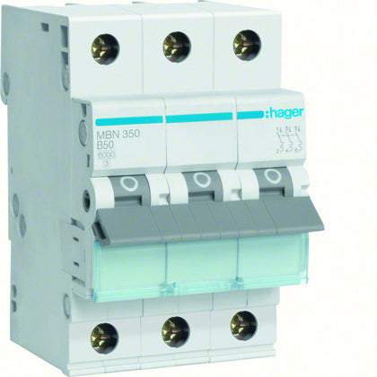 Minibrytare 3-P 50A B 6kA (Rexel)