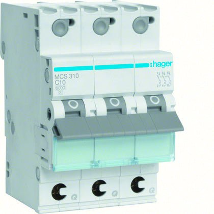 Minibrytare QC 3-P 10A C 6kA (Rexel)