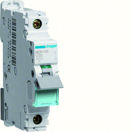 Minibrytare 1-P 25A C 10kA (Rexel)