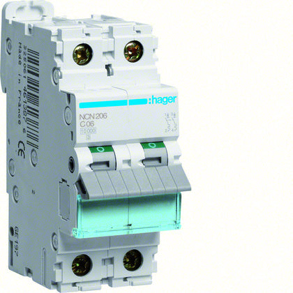 Minibrytare 2-P 6A C 10kA (Rexel)