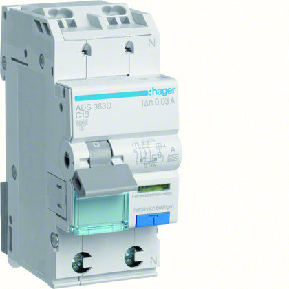PSA 1P+N 6kA C-13A 30mA  A QC (Rexel)