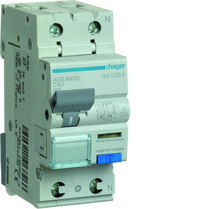 PSA 1P+N 6kA C-40A 30mA  A QC (Rexel)