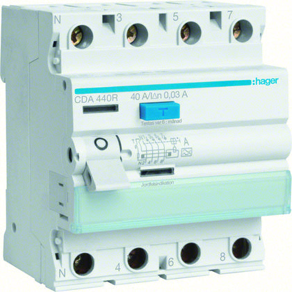 Jordf br 4-P 40A 30mA (Rexel)