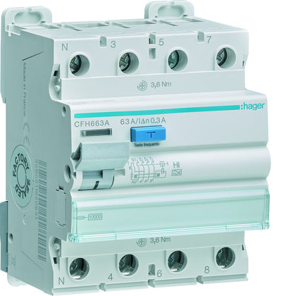 JFB 10kA 3P+N 63A 300mA HI (Rexel)