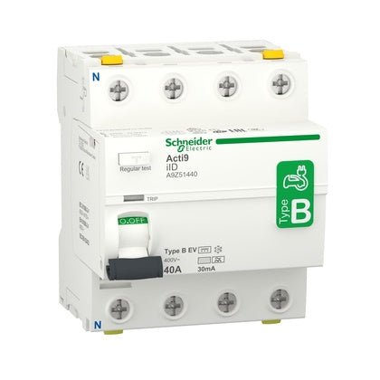 Jordfelsbr A9 4P 40A 30mA B EV (Rexel)