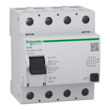 Jordf br A9 4P 125A 500mA A (Rexel)