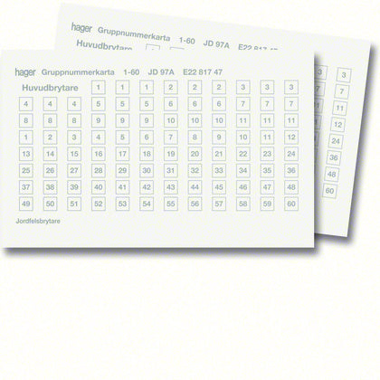 GRUPPNR KARTOR 1-60 (Rexel)