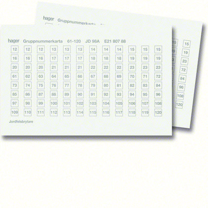 GRUPPNR KARTOR 61-99 (Rexel)