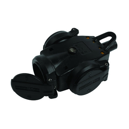SKARVUTTAG SCHUKO 3 X 2 POLER + JORD 16 A MED LOCK (Rexel)