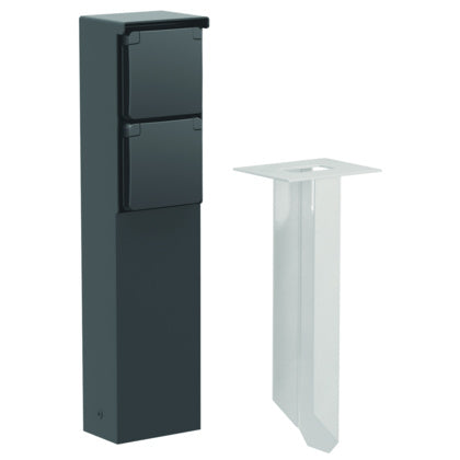 Pelare 2 uttag spett sv (Rexel)
