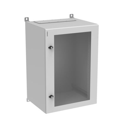 Väggskåp IP55 18HE 500dj glas (Rexel)