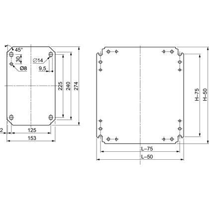 MONTAGEPLÅT GALV (Rexel)