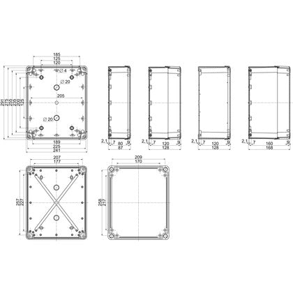 KOPPL.LÅDA 225X275X120 ABS (Rexel)