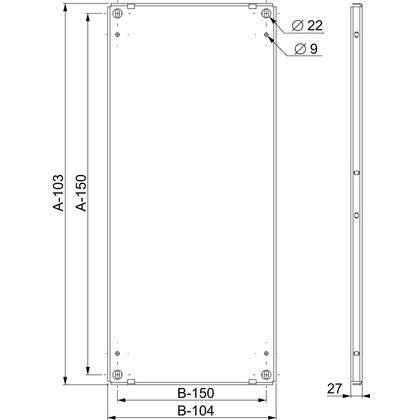 MONTAGEPLÅT GALV 1800X1200 (Rexel)
